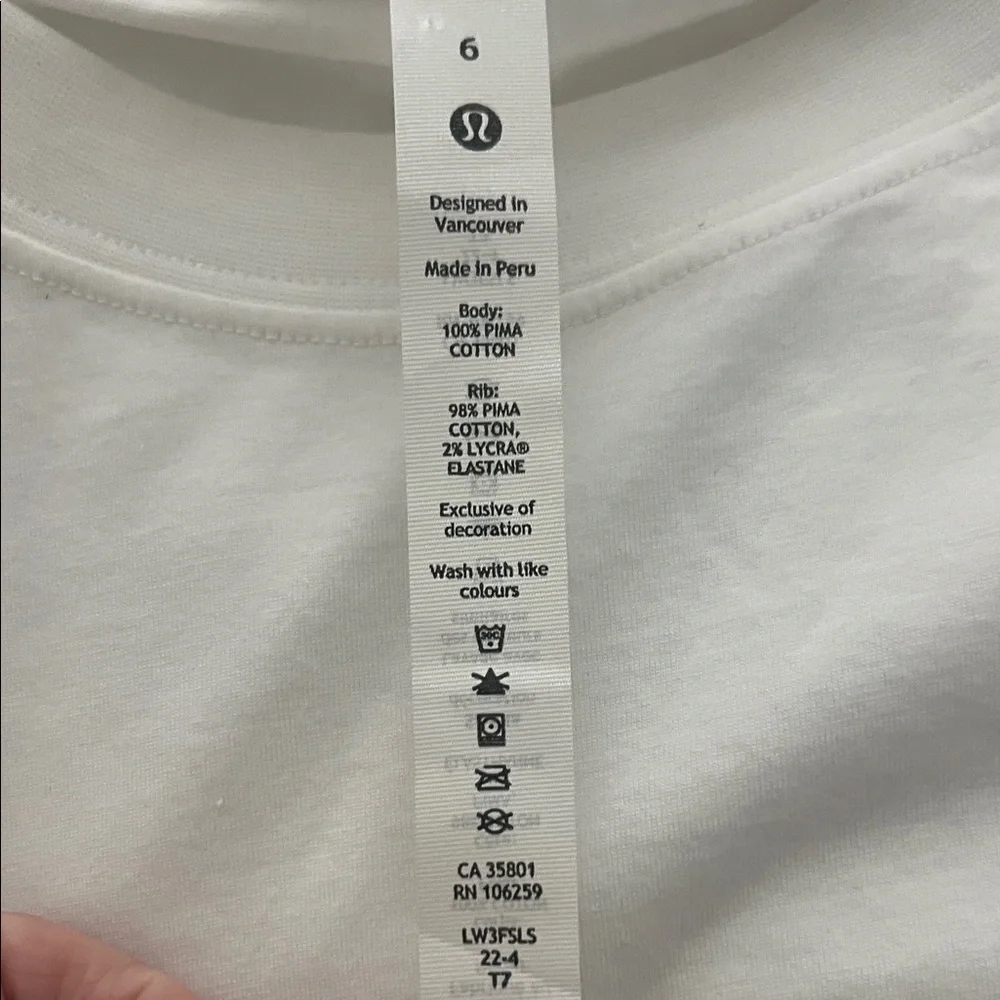 Lululemon Athletica All Yours Long Sleeve in White